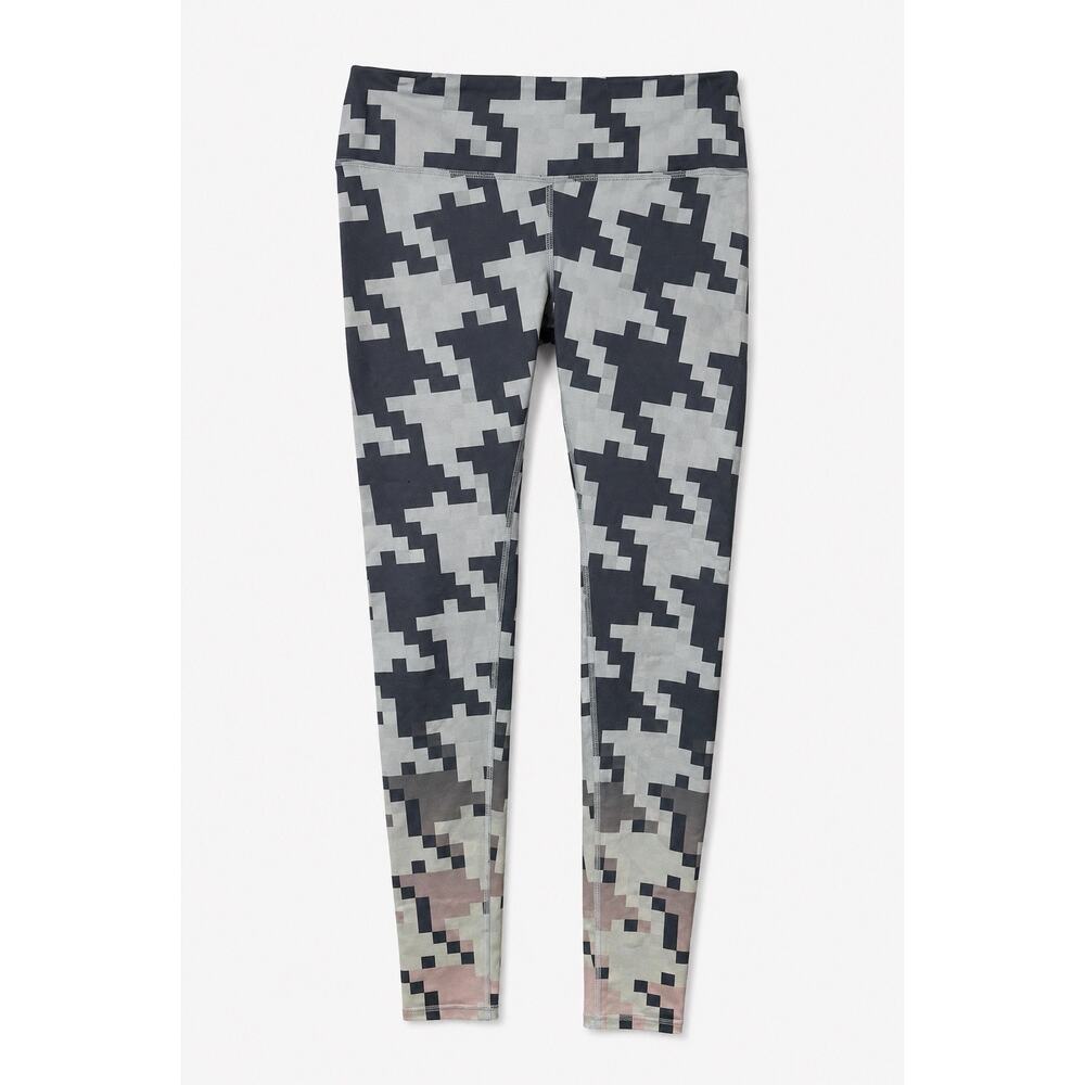 ALO Yoga Airbrush Pixel Leggings Women Small Gray Pink Camo Pilates 29 Inseam